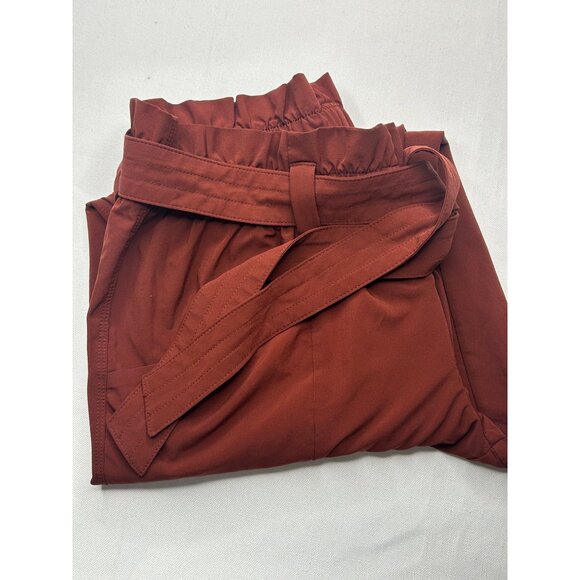 Paperbag Athleta Womens Size 4 Waist Trousers Red - Picture 7 of 13